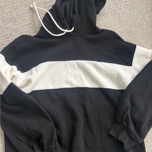 Z supply Black & White Colorblock Hoodie sweater from Evereve .
